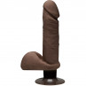 Коричневый вибратор-реалистик Perfect D Vibrating 7" with Balls