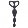 Чёрная анальная цепочка Anal Anchor Silicone - 16,5 см.