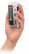 Черный электростимулятор с проводящей насадкой E-Stim Hollow Butt Plug - 7,8 см.