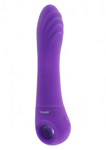 Изысканный фиолетовый вибратор Luna II Flexible - 17,5 см.