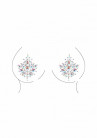 Боди с гартерами и наклейками на грудь Open-cup Strappy Teddy & Dazzling Sticker, оранжевый