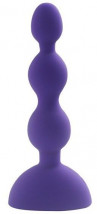 Фиолетовый анальный вибростимулятор Anal Beads S - 14,5 см.