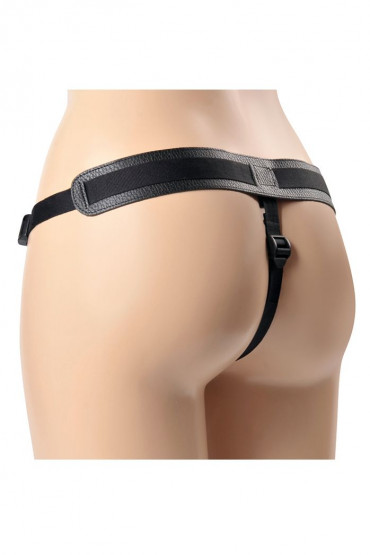 Чёрные трусики с плугом Harness Trapper, черный
