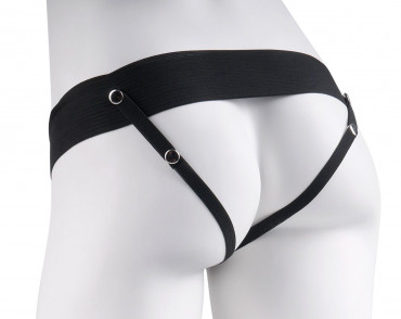 Флуоресцентный полый страпон унисекс с вибрацией For Him or Her ​Vibrating Hollow Strap-On - 15 см.