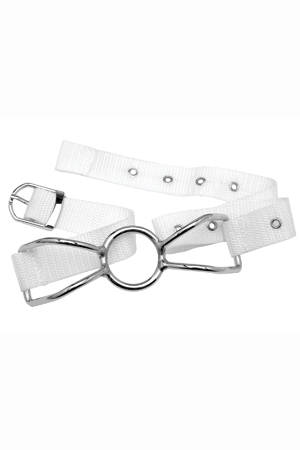 Расширитель для рта Asylum Patient Mouth Restraint with Metal Bit белого цвета