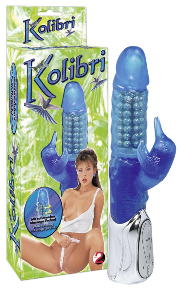 Hi-tech вибратор Kolibri с клиторальным отростком - 25,5 см.