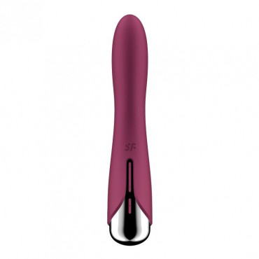Малиновый вибратор-ротатор Spinning Vibe 1 - 18 см.