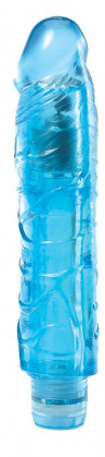 Голубой вибромассажёр Grasping Passion Penis 7 Blue - 17,8 см.
