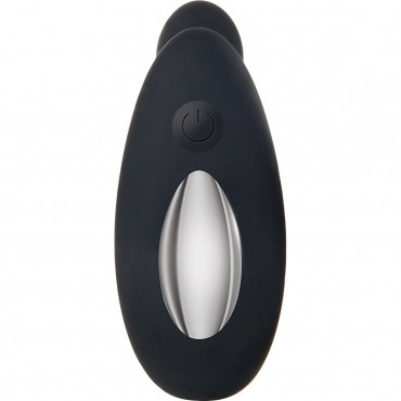 Черный вибростимулятор простаты Adam s Vibrating Triple Probe - 12,1 см.