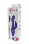 Фиолетовый вибратор-кролик с пуш-эффектом Naghi NO.39 Rechargeable Thruster Vibe - 15 см.