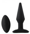 Черный анальный вибромассажер Wireless Remote Plug - 13 см.