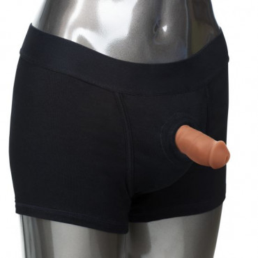Коричневый фаллоимитатор для ношения Packer Gear Ultra-Soft Silicone Stp Packer