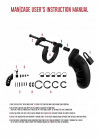 Черный мужской пояс верности Silicone Cock Cage Model 06 Chastity 5.5"