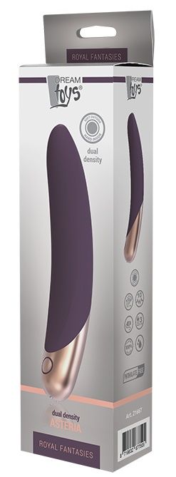 Фиолетовый вибромассажер Asteria - 21 см.