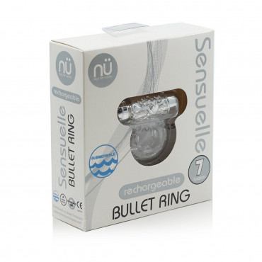Прозрачное эрекционное виброкольцо Bullet Cockring