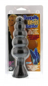 Чёрная анальная ёлочка на ножке Bendable Butt Rattler - 20,3 см.
