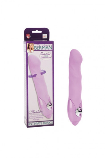 Вибромассажер Charlotte 5-Function Silicone Rotating & Vibrating Massager с ротацией из силикона фи