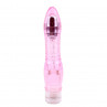 Розовый вибратор Glitters Dual Probe - 22,2 см.