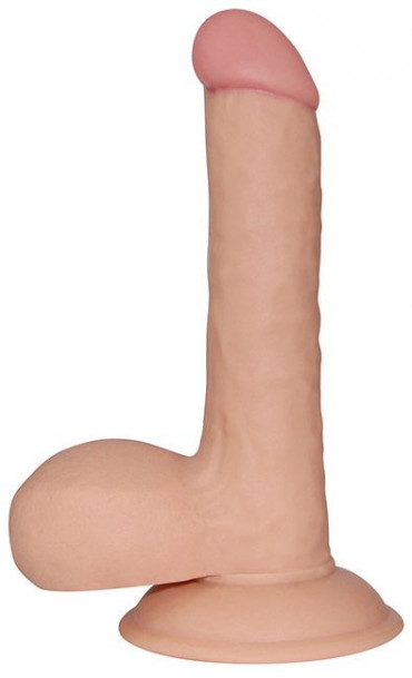 Телесный фаллоимитатор 7.5" The Ultra Soft Dude - 18 см.