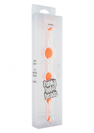 Оранжевая анальная цепочка Funky Butt Beads