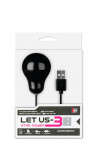 Чёрный вибростимулятор с питанием от Usb-порта Let US-B Bullet Extra Large Black
