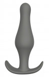Серый удлиненный анальный стимулятор Plug With T-Handle - 15,6 см.