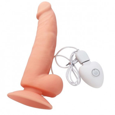 Телесный вибратор Seducer 20 Function Spirited Dick - 19 см.