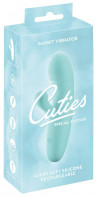Бирюзовый мини-вибратор с клиторальным отростком Rabbit Vibrator - 15,5 см.
