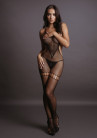 Оригинальный боди-комбинезон Net High Neck Bodystocking, черный