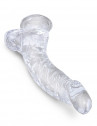 Прозрачный фаллоимитатор 7.5" Cock with Balls - 21,6 см.