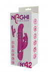 Розовый вибратор-кролик Naghi NO.42 Rechargeable Duo Vibrator - 24 см.