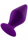 Фиолетовая малая анальная пробка Butt Plug with Suction Cup Small
