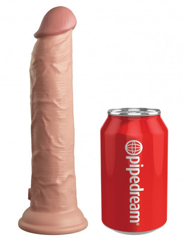 Телесный фаллоимитатор 9" Silicone Dual Density Cock - 25,4 см.