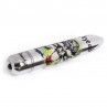Вибратор Motorhead Overkill 7 Function Power Vibrator с принтом - 18 см.
