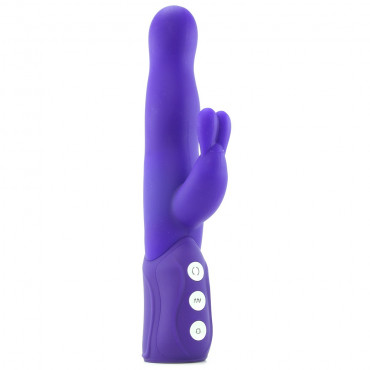 Фиолетовый хай-тек вибромассажер iVibe Select iRabbit - 26 см.