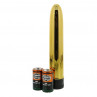 Золотистый классический вибратор с идеально гладкой поверхностью Slim-Line Vibrator Gold - 17 см.