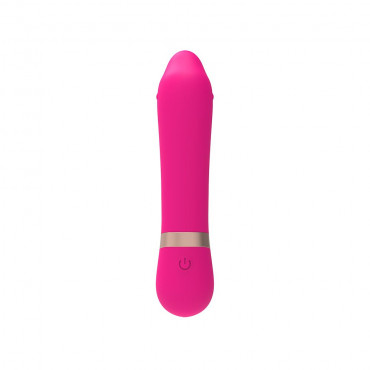 Розовый мини-вибратор для массажа G-точки Cuddly Vibe - 11,9 см.
