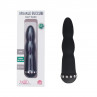 Черный вибратор Wavy Wand со стразами - 14 см.