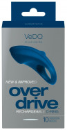 Синее перезаряжаемое эрекционное виброкольцо VeDO Over Drive