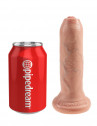 Телесный необрезанный фаллоимитатор на присоске 6" Uncut Cock - 16,5 см.