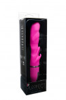 Розовый волнообразный вибратор Purrfect Silicone Deluxe Vibe - 15 см.