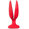 Красная пробка-бутон Menzstuff Flower Butt Plug 6Inch - 15 см.