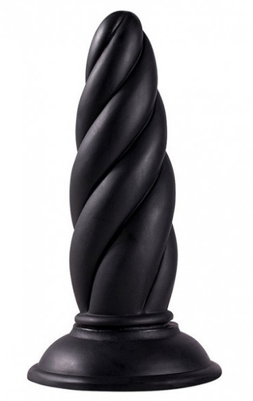 Чёрный витой стимулятор Twisted Probe - 14 см.