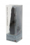 Чёрный вибратор-реалистик с зауженным кончиком Purrfect Silicone Classic Mini - 14 см.