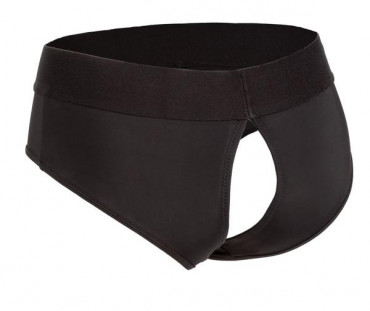 Черные трусы для страпона Backless Brief Harness L/XL, черный