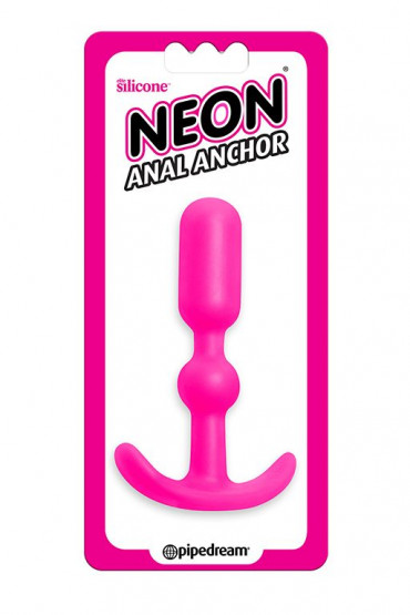 Розовая силиконовая анальная пробка Anal Anchor - 10,2 см.