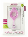 Розовое виброкольцо Vibrating Endless Cockring Magnet с шариком