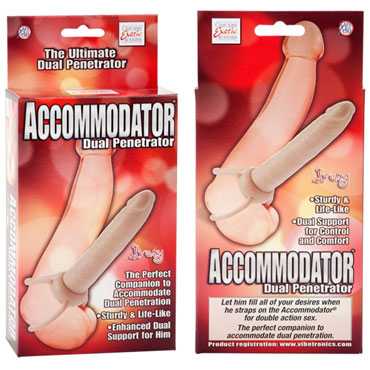 Телесная насадка на пенис Accommodator Dual Penetrators