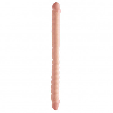 Фаллоимитатор 18" Ribbed Double Flash - 45 см.