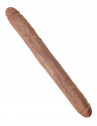 Кофейный двусторонний фаллоимитатор 16" Thick Double Dildo - 40,6 см.